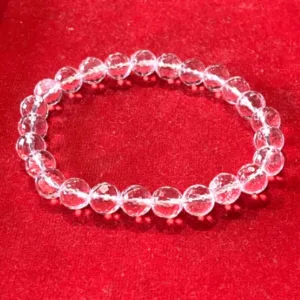 Sphatik(quartz) Bracelet- diamond cutting